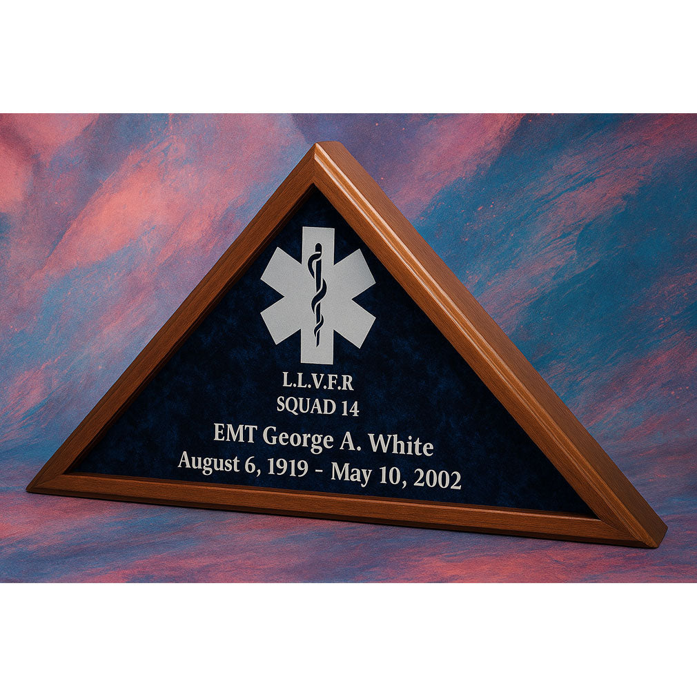 EMT Flag Case, Medical Flag Display Case