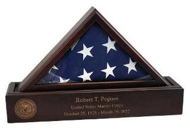 Personalized Display Case, Flag Display Case, Flag Case, Memorial Flag Case, Pedestal Flag Display Case
