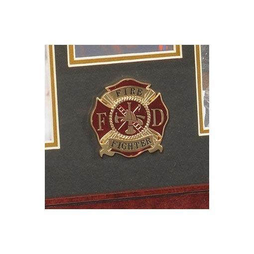 5 Picture Collage Frame Firefighter Medallion - Flags Connections
