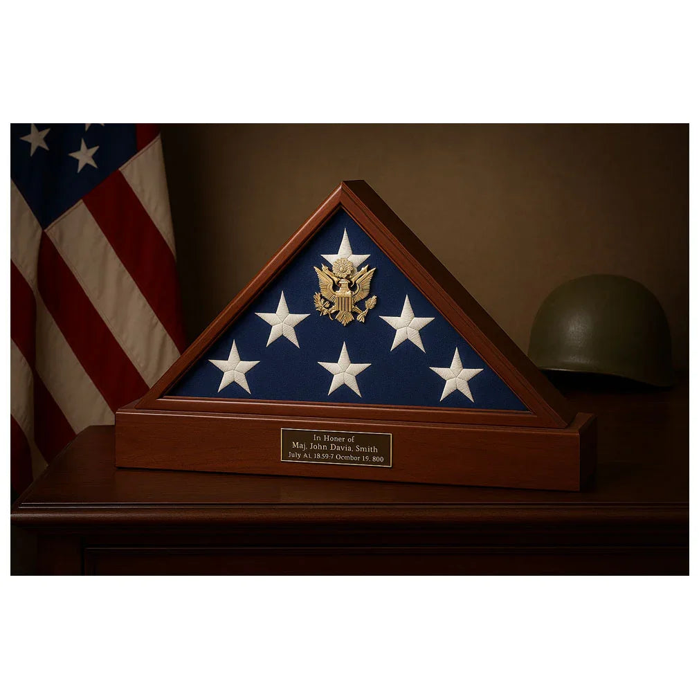 American Flag Display Case Pedestals, US Flags Frame