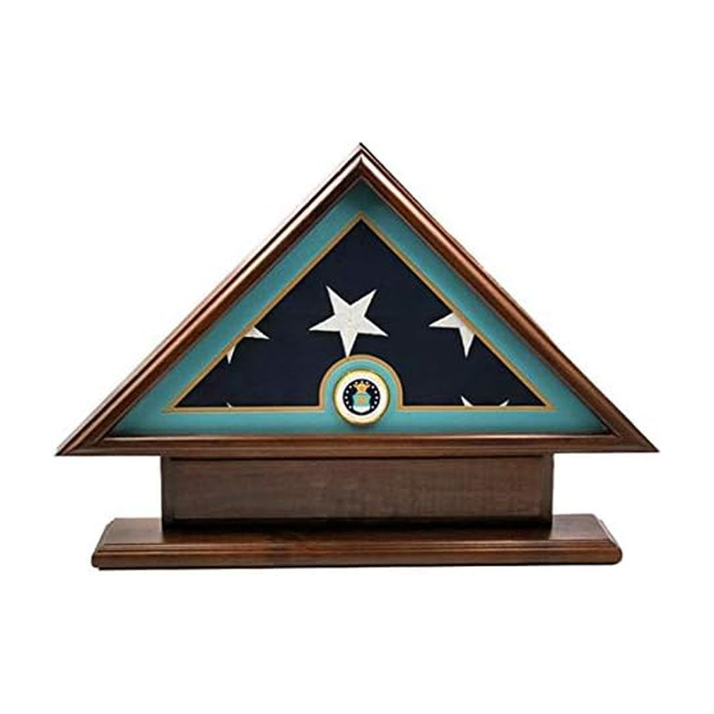 5x9 Flag Display Case, Burial Flag Display Case, American Veteran Flag Display Case, 5x9.5 Burial Flag Display Case for Veterans, Air force Flag Display Case
