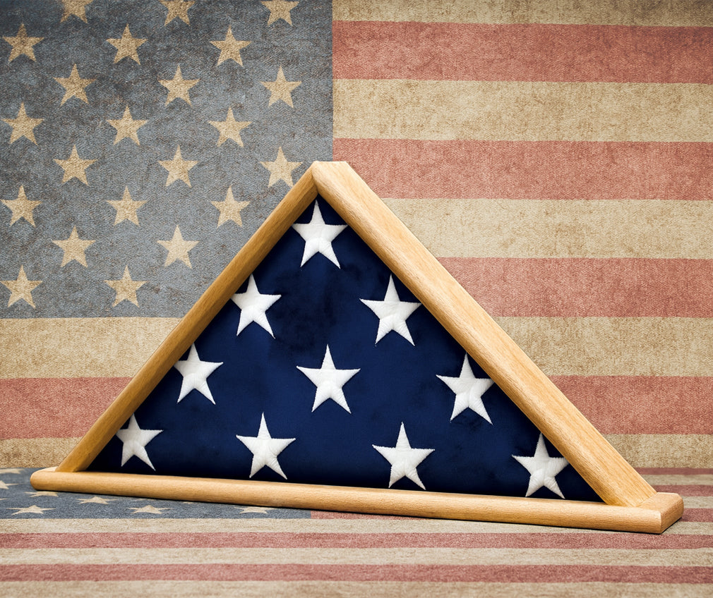 Coffin Flag Case, Burial Flag Case, Funeral Flag Display Case, 5x9.5 Flag Display Case, American Burial Flag Frame, Veteran Coffin Flag Display Case, Memorial Flag Case, Triangular Coffin Flag Box, Veteran memorial flag display, Military funeral burial flag case, Flag presentation case for fallen soldiers, Army Navy Air Force Marine Corps burial flag case, Patriotic display case for coffin flag, Honor and remembrance flag case