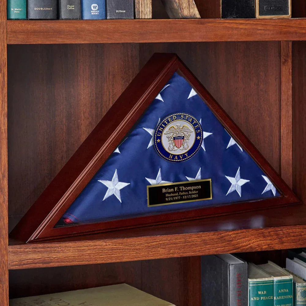 Custom Navy flag case, Navy custom flag display case, Personalized Navy flag case, Navy flag and medal display case, Custom Navy burial flag case, Handmade Navy flag display case, Navy veteran custom flag case, Custom shadow box Navy flag case, Navy memorial custom flag case, Custom engraved Navy flag case, Navy retirement custom flag display, Large Navy custom flag case, Custom wood Navy flag case, Navy honor guard custom flag display
