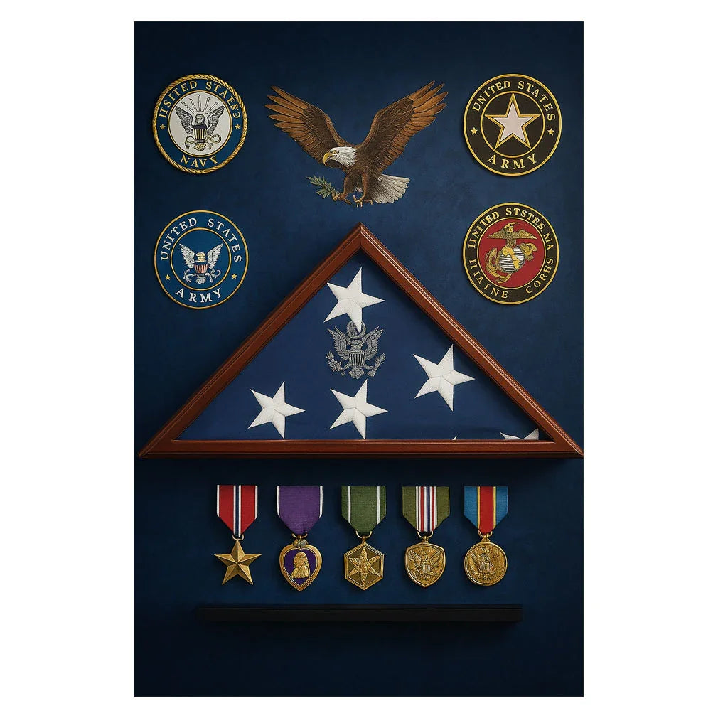 Extra Large American Burial Flag Case, Extra Large Flag Case