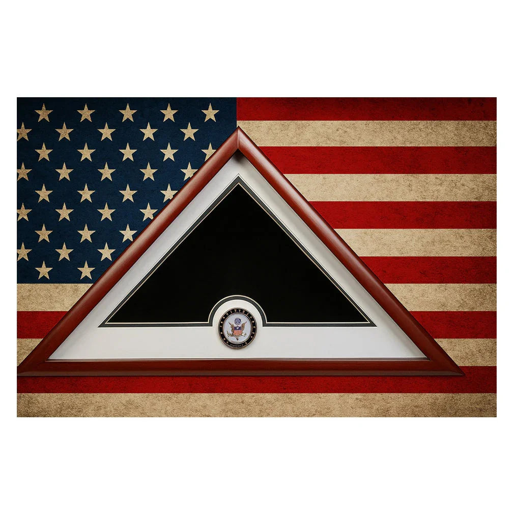 Honor a Veteran Flag Case, Memorial Flag Display Case, Tribute Flag Display for American Heroes, Made in USA Flag Display Case, American Hero Burial Flag Case