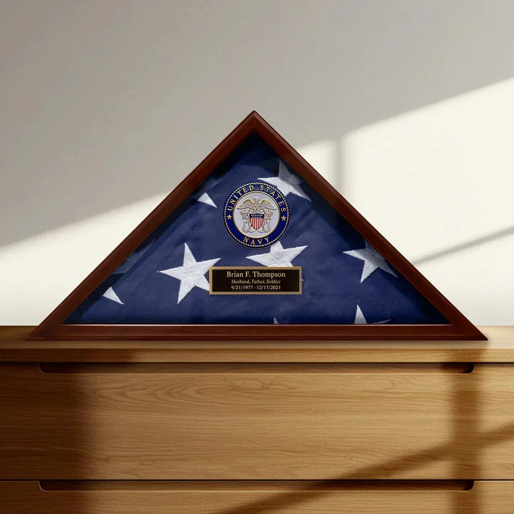 Custom Navy flag case, Navy custom flag display case, Personalized Navy flag case, Navy flag and medal display case, Custom Navy burial flag case, Handmade Navy flag display case, Navy veteran custom flag case, Custom shadow box Navy flag case, Navy memorial custom flag case, Custom engraved Navy flag case, Navy retirement custom flag display, Large Navy custom flag case, Custom wood Navy flag case, Navy honor guard custom flag display