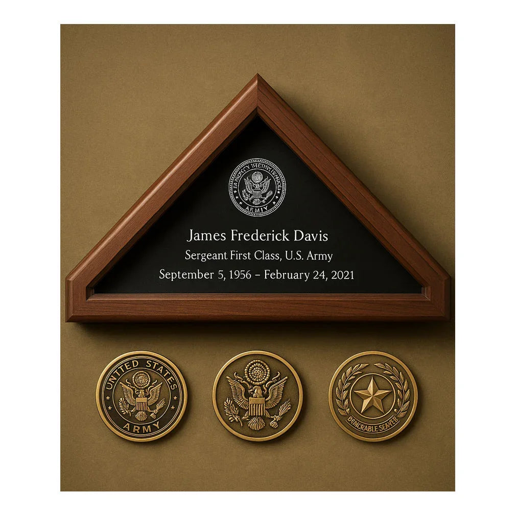 Personalized American Flag Case, Personalized Flag Frame