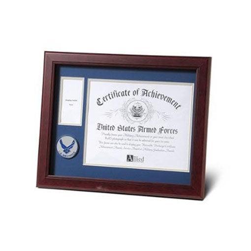 Aim High Air Force Medallion Certificate and Medal frame - Flags Connections