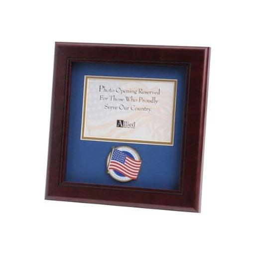 American Flag Medallion Landscape Picture Frame 4 by 6 - Flags Connections