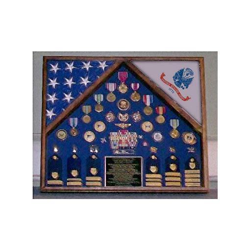 Army 2 Flag Shadow case, 2 Flag Army flag display case - Flags Connections