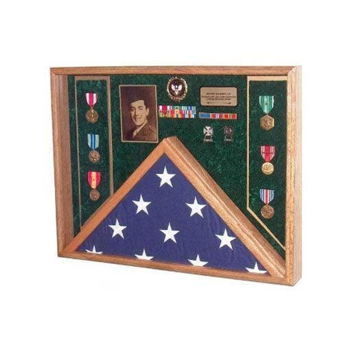 Deluxe Combo Awards Flag Display Case