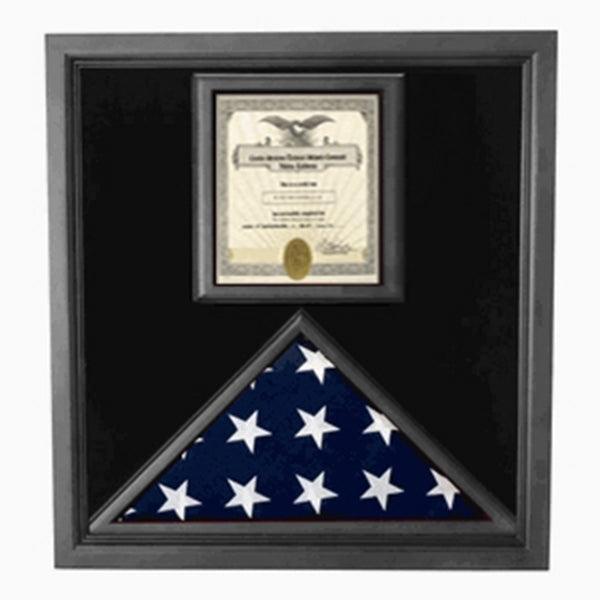 Flag and Vertical Certificate Case Flag and Vertical Certificate Case, Flag Display Cases