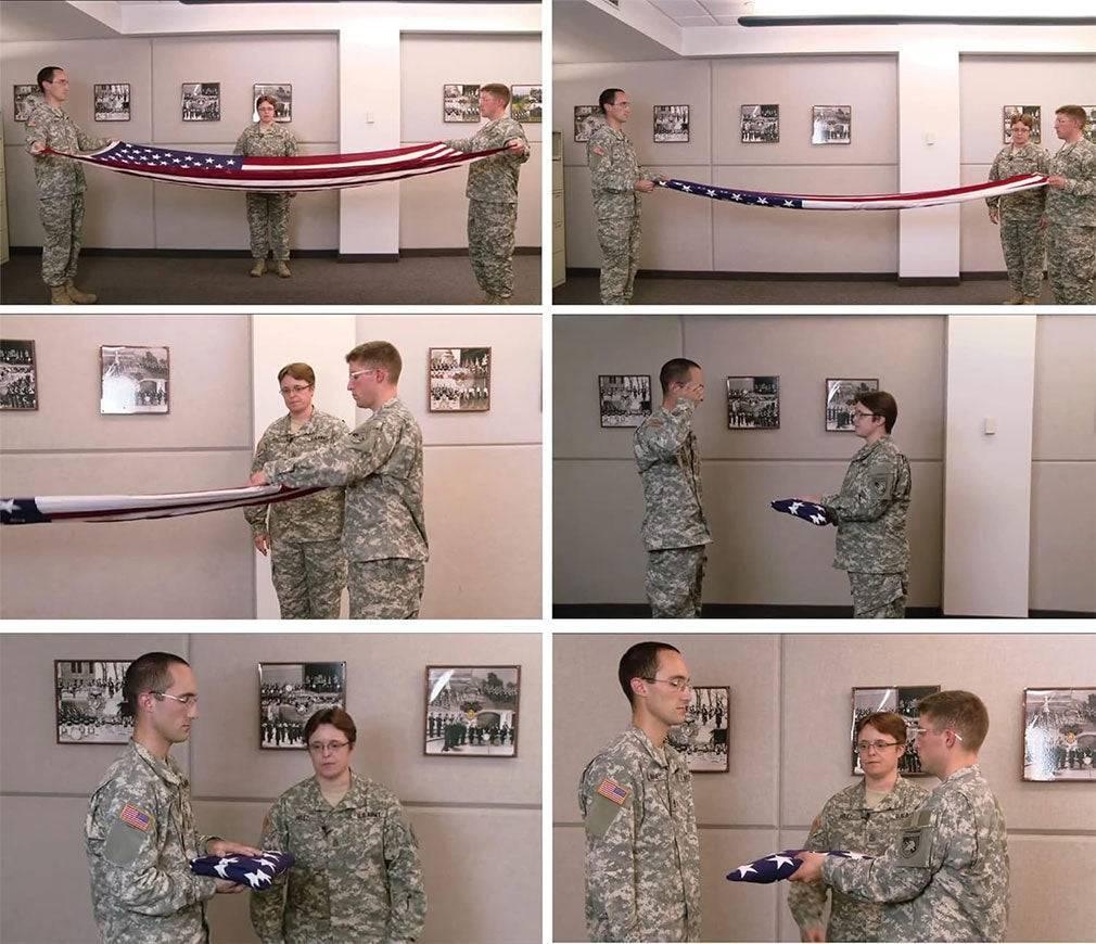 Folded Memorial Flag American US Cotton Flag 5x9.5 FT Premium Folded Memorial Flag American US Cotton Flag 5x9.5 Premium