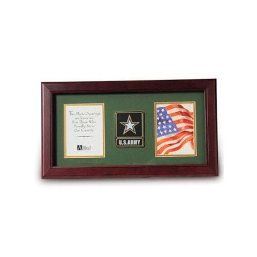 Go Army Medallion Double Picture Frame - Flags Connections