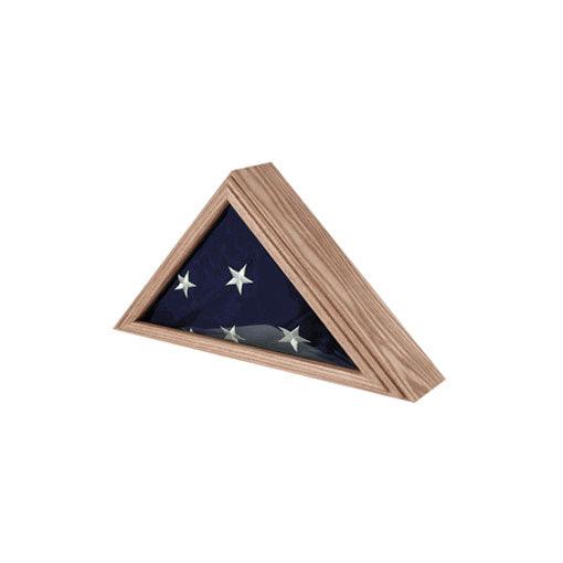 Navy display case for 3ft x 5ft Flag Oak - Flags Connections