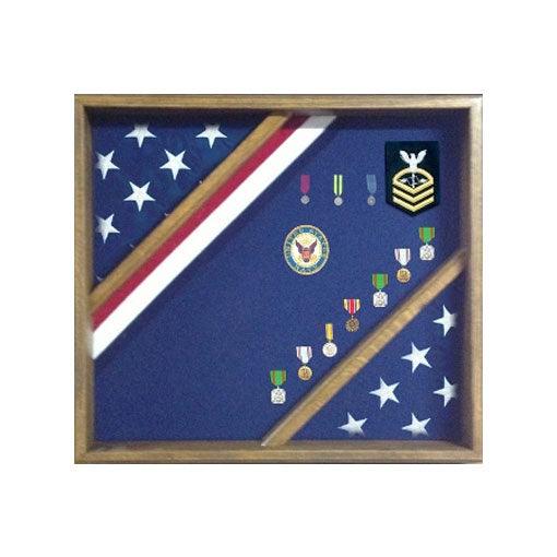 Patriotic Red White and Blue Flag Display Case - Flags Connections