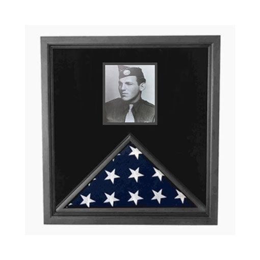 Photo Flag and Medal Display Case, Flag Photo Frame