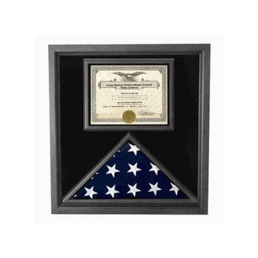Premium USA Made Solid wood Flag Document Case Black Finish Premium USA Made Solid wood Flag Document Case Black