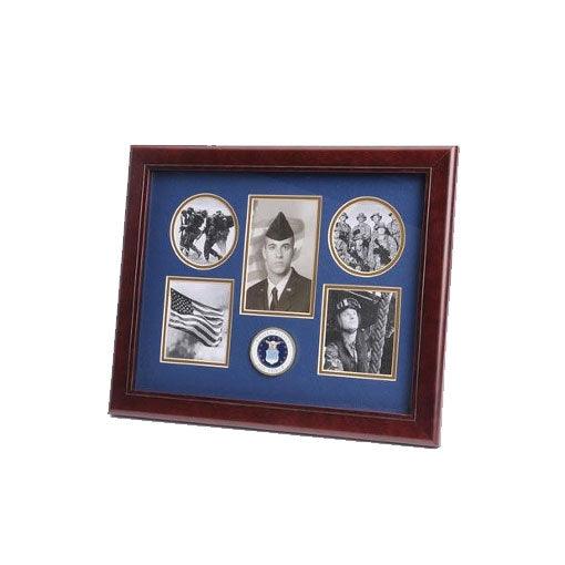 U.S. Air Force Medallion 5 Picture Collage Frame - Flags Connections