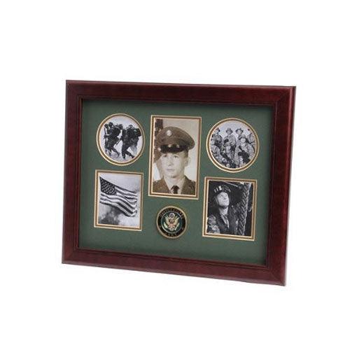 U.S. Army Medallion 5 Picture Collage Frame - Flags Connections