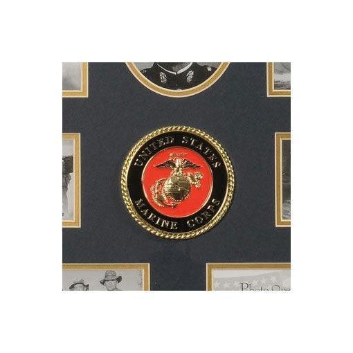 U.S. Marine Corps Medallion, Picture Collage Frame with Stars