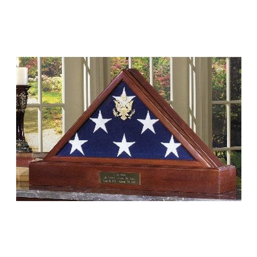 Walnut outlets Flag Display Case For5' X 9' or Casket Flag USA Made