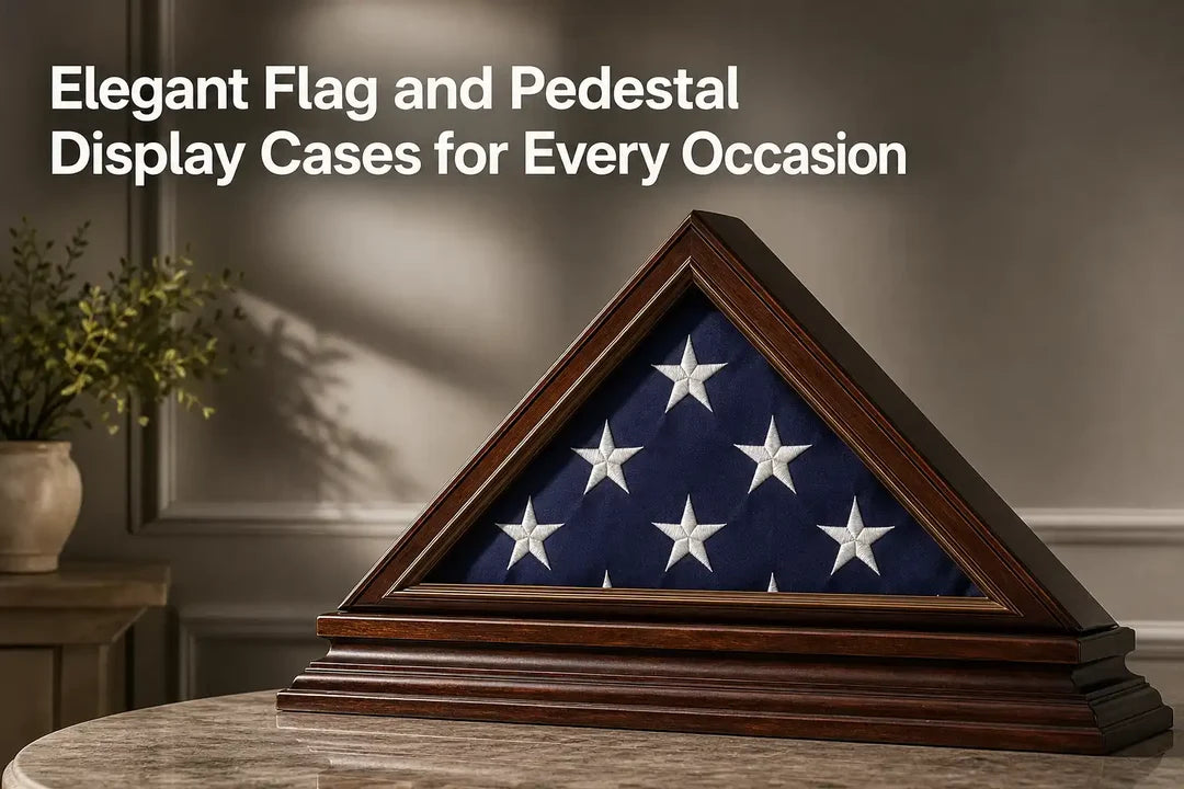 Elegant Flag and Pedestal Display Cases for Every Occasion