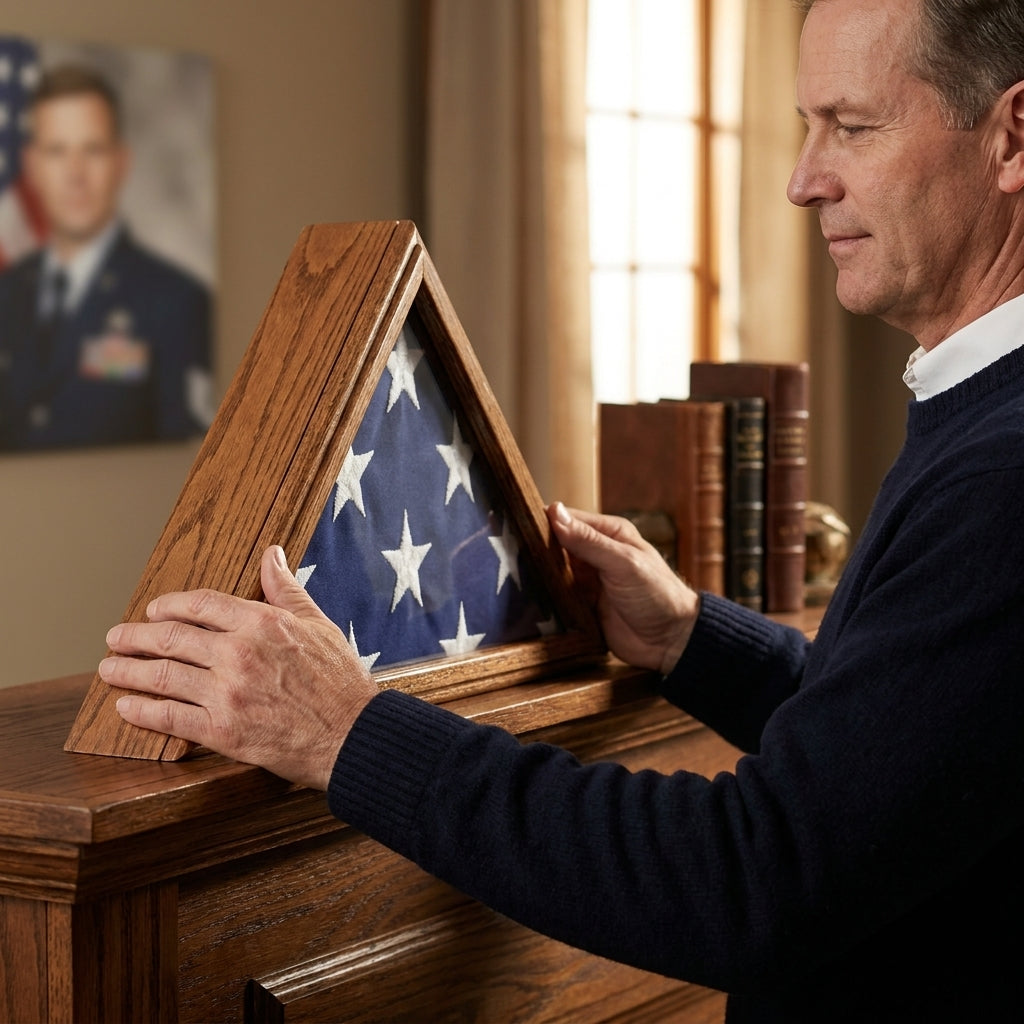 Flag Preservation Case, American Flag Protection, Military Memorial Display