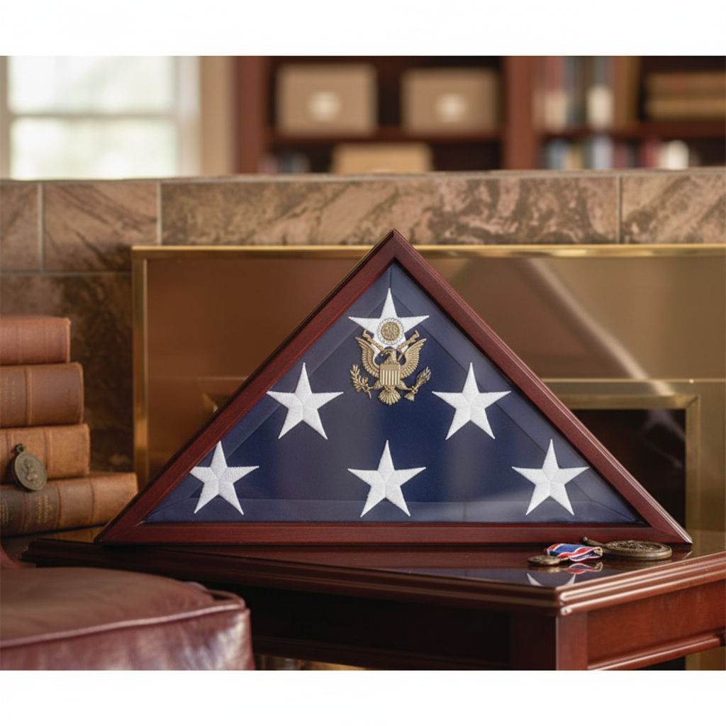 American Burial Flag Case, Burial Flag Display Case, Military Burial Flag Case