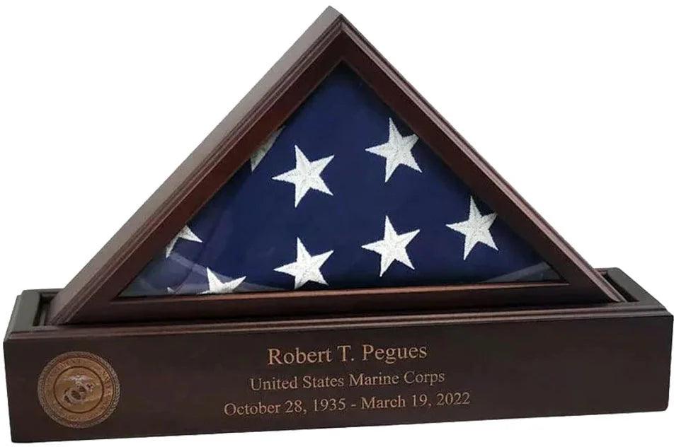 Personalized Pedestal Cases for Flags, Personalized Display Case, Flag Display Case, Flag Case, Memorial Flag Case, Pedestal Cases
