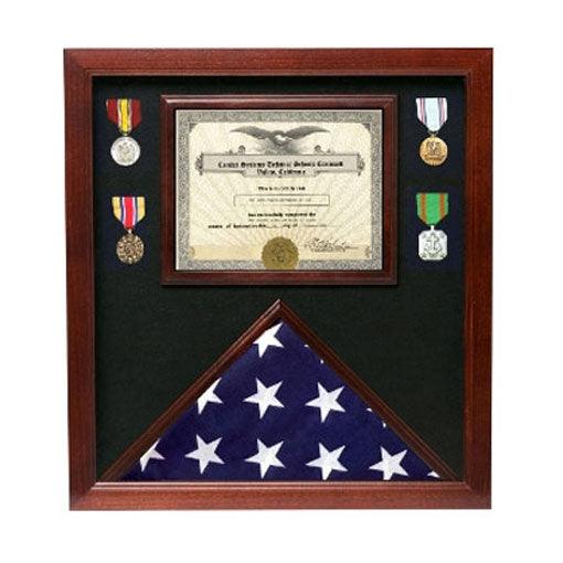 Flag and Document Display Case