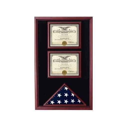 2 Certificates Flag Display cases - Flags Connections