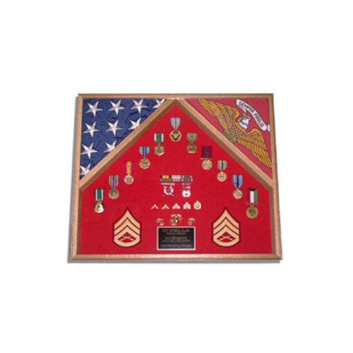 2 Flag Military Shadow Box, 2 Flag Frame 2 Flag Military Shadow Box, 2 Flag Frame