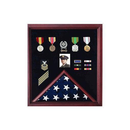 4 x 6 Flag Display Case Combination For Medals Photos