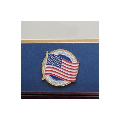 8 by 10 American Flag Medallion Certificate Frame - Flags Connections