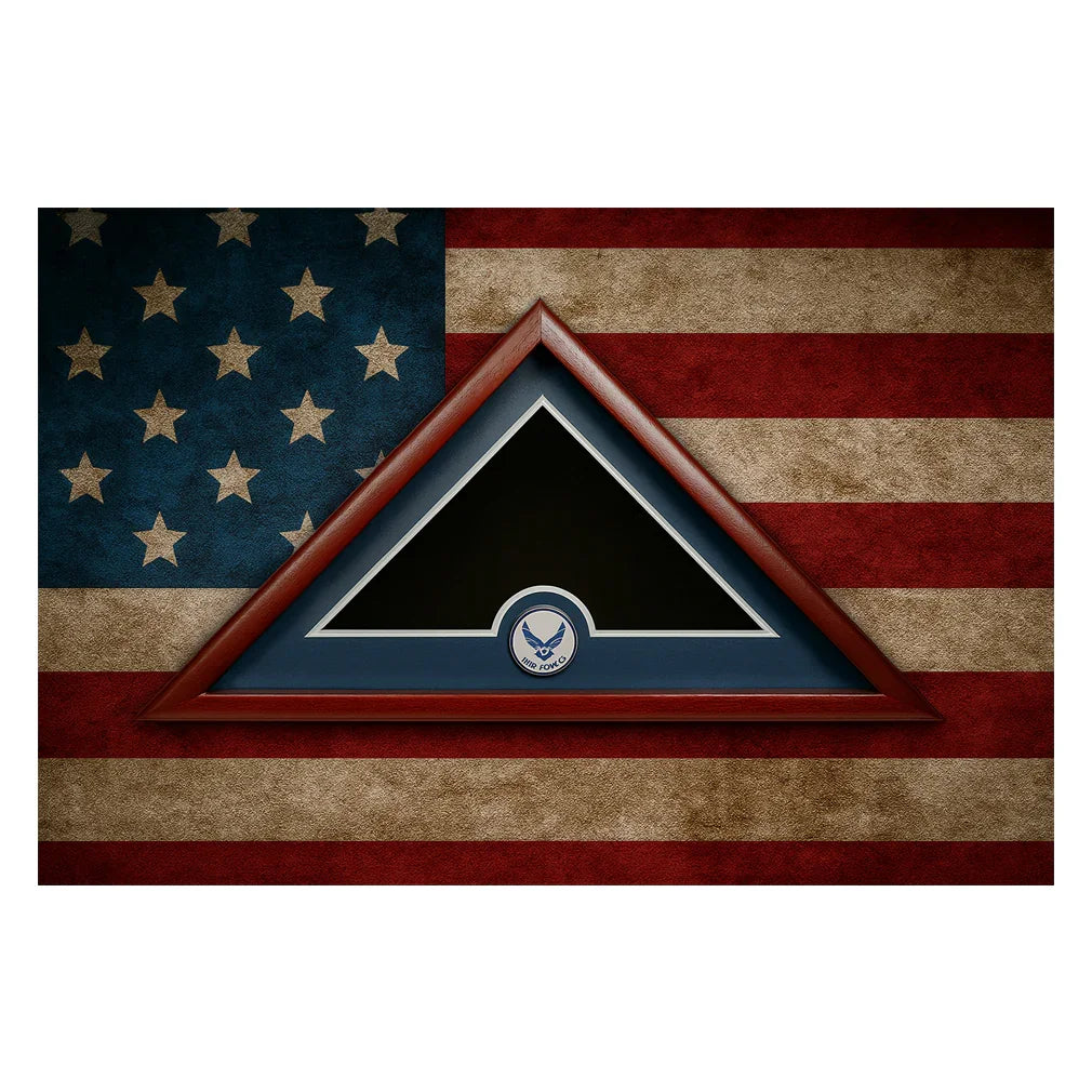 Air Force Wing Frame, Air Force Flag Display Case, Air Force