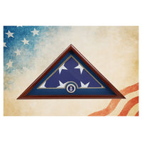 Air Force Flag Display Case, Military Flag Display Case for Air Force, Air Force Retirement Flag Case, US Air Force Flag Shadow Box, Air Force Burial Flag Display Case, Air Force Flag and Medal Display Case, Flag Case for 5x9.5 Burial Flag – Air Force, Personalized Air Force Flag Display Case