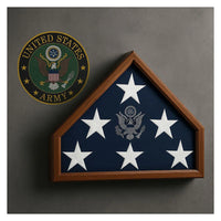 American Burial Flag Box, Large Coffin Flag Display Case