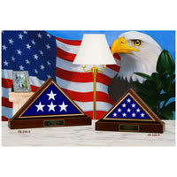 American Flag with Pedestal Display Case American Flag with Pedestal Display Case, Flag Display Case