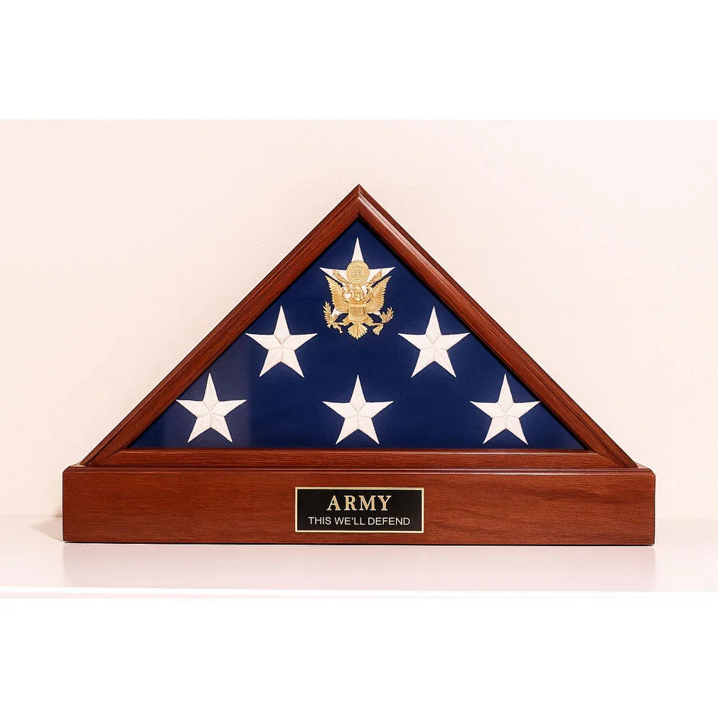 American Flag Case with Pedestal, Burial Flag Case with Pedestal Base, Casket Flag Display Case with Pedestal, Pedestal Flag Display Case for Burial Flag, Military Burial Flag Case with Stand, Veteran Flag Display Case with Pedestal, American Flag Display Case and Pedestal Set, Handcrafted American flag case with wooden pedestal, Burial flag display case with engraved pedestal plate, Pedestal base flag case for 5’x9.5’ casket flag, Memorial flag and pedestal case for veteran tribute, Personalized pedestal f