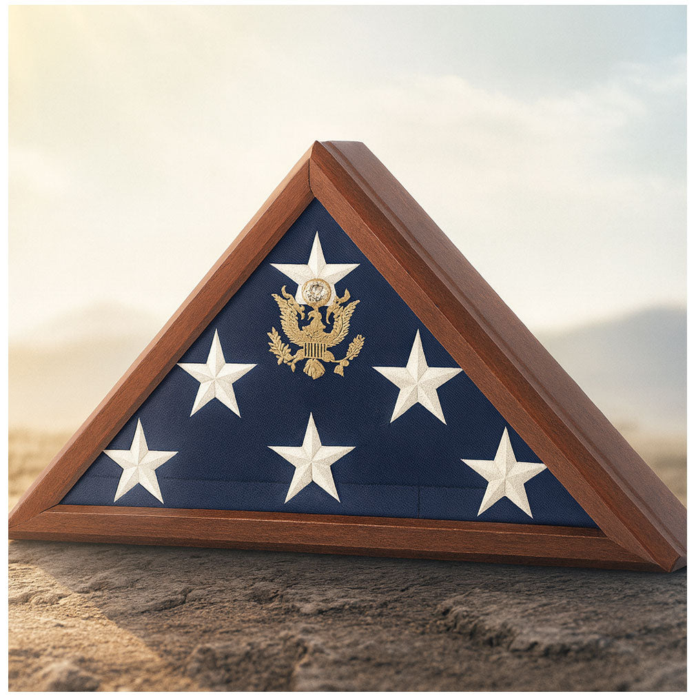 Large flag display case, Flag display case for large flag, Oversized flag display case, Burial flag display case, Military large flag holder, Large 5x9.5 flag display case, Oversized American flag presentation case, Large military burial flag display, Premium large flag shadow box, Display case for folded large veteran flag, Large wooden flag display case, American large flag display box, Veteran large burial flag holder, Solid wood large flag presentation frame, Large triangular flag case