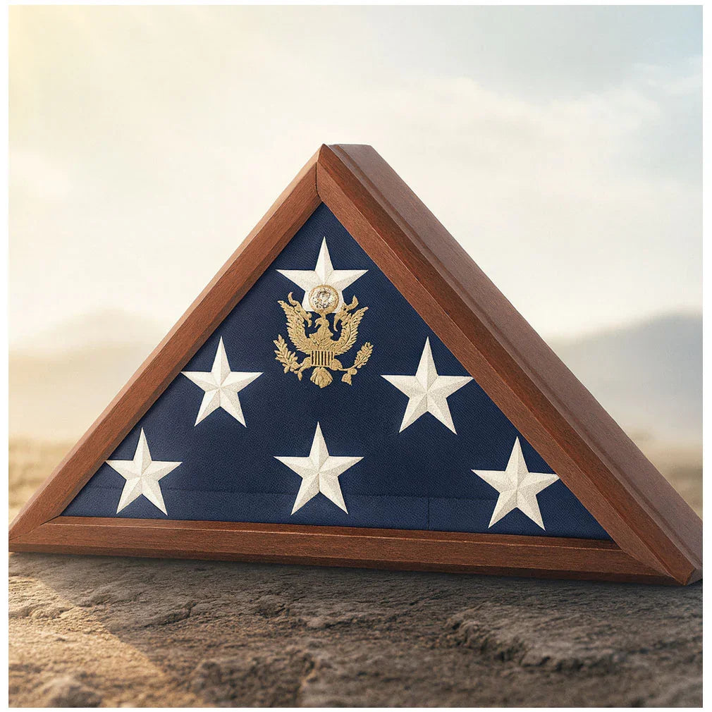 Large flag display case, Flag display case for large flag, Oversized flag display case, Burial flag display case, Military large flag holder, Large 5x9.5 flag display case, Oversized American flag presentation case, Large military burial flag display, Premium large flag shadow box, Display case for folded large veteran flag, Large wooden flag display case, American large flag display box, Veteran large burial flag holder, Solid wood large flag presentation frame, Large triangular flag case