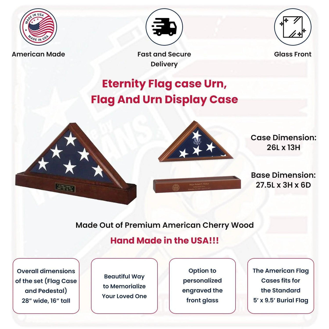 Eternity Flag case, Flag Display Case 