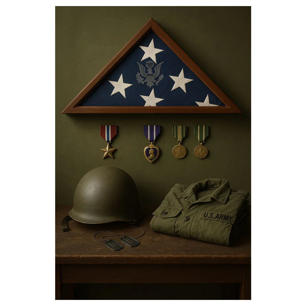 Extra Large American Burial Flag Case, Extra Large Flag Case 
