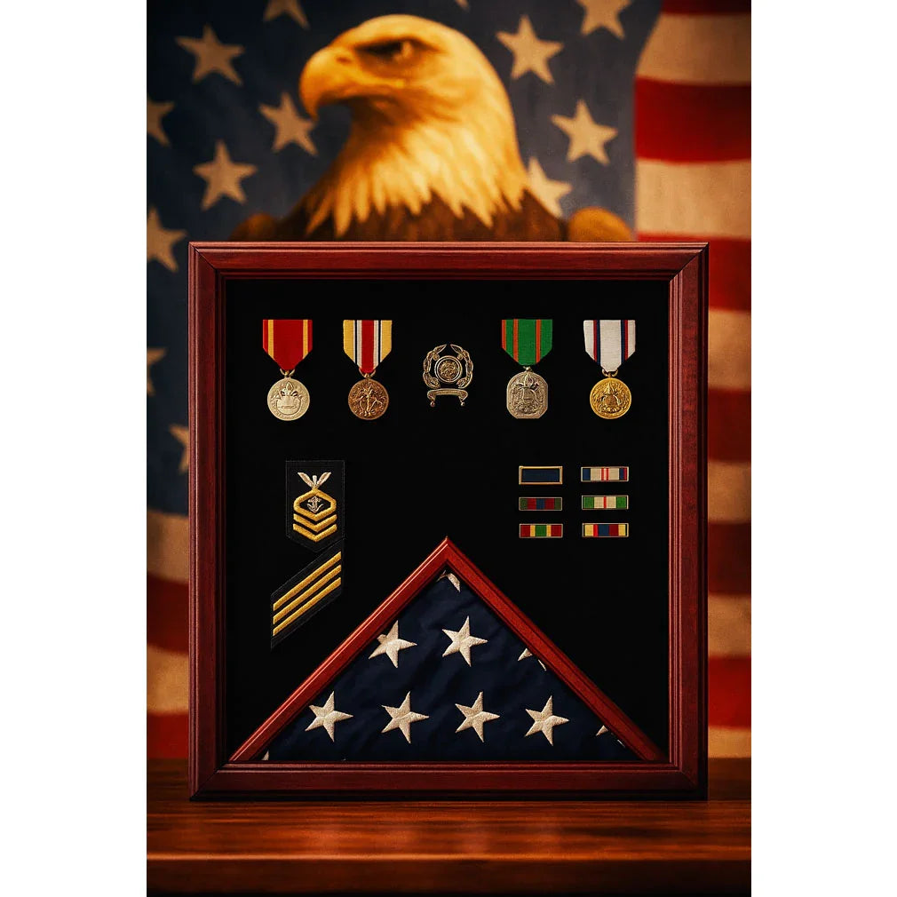 Extra Large Flag and Medal Display Case, Large Military Shadow Box with Flag, Flag and Medal Display Case Extra Large, Veteran Flag and Award Display Case, Oversized Flag and Medals Frame, Large Burial Flag and Medal Holder, Military Service Display Case Extra Large, Flag Display Case with Medal Compartments, Large Triangular Flag Case with Shadow Box, Flag, Medals, and Ribbons Display Case, Extra Large Military Memorabilia Display Case, Veterans Tribute Flag and Medal Box, Presentation Flag and Medal Displ