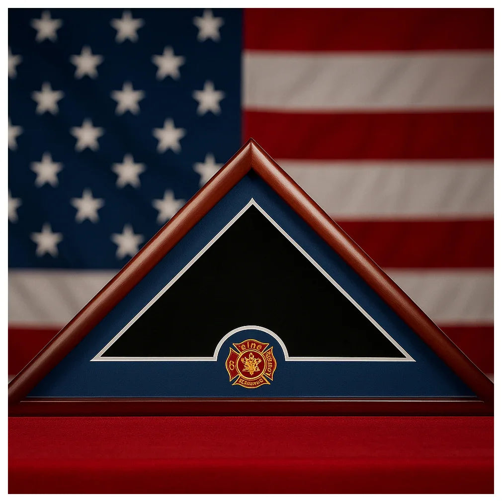 Fire Fighter Frame, Fire Fighter Flag Display Case