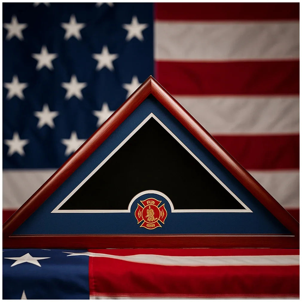 Fire Fighter Frame, Fire Fighter Flag Display Case