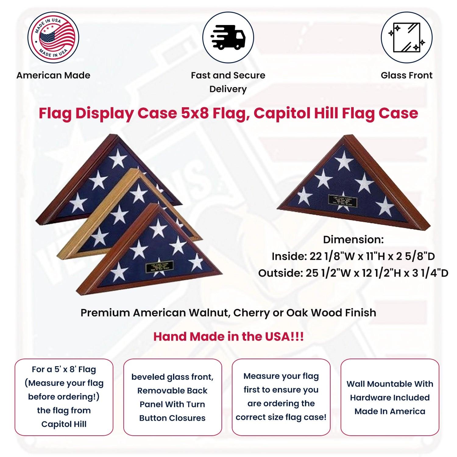 Flag Display Case 5x8 flag, Capitol Hill Flag Case Flag Display Case 5ft x 8ft flag, Capitol Hill Flag Case