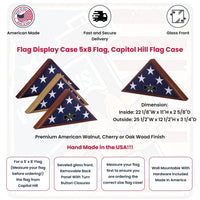 Flag Display Case 5x8 flag, Capitol Hill Flag Case Flag Display Case 5ft x 8ft flag, Capitol Hill Flag Case