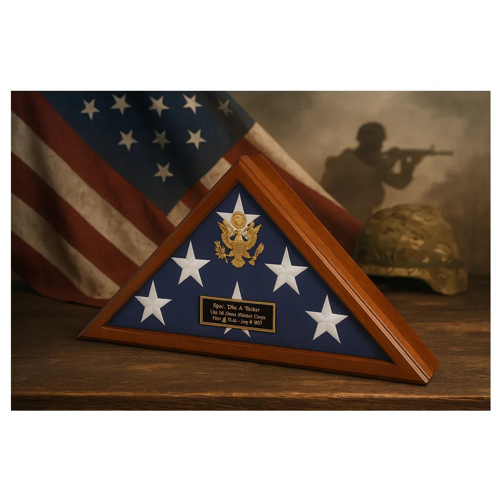 Flag Display Case with Front Opening